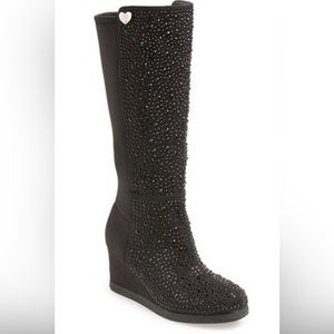 Lana-Meg wedge bedazzled boots